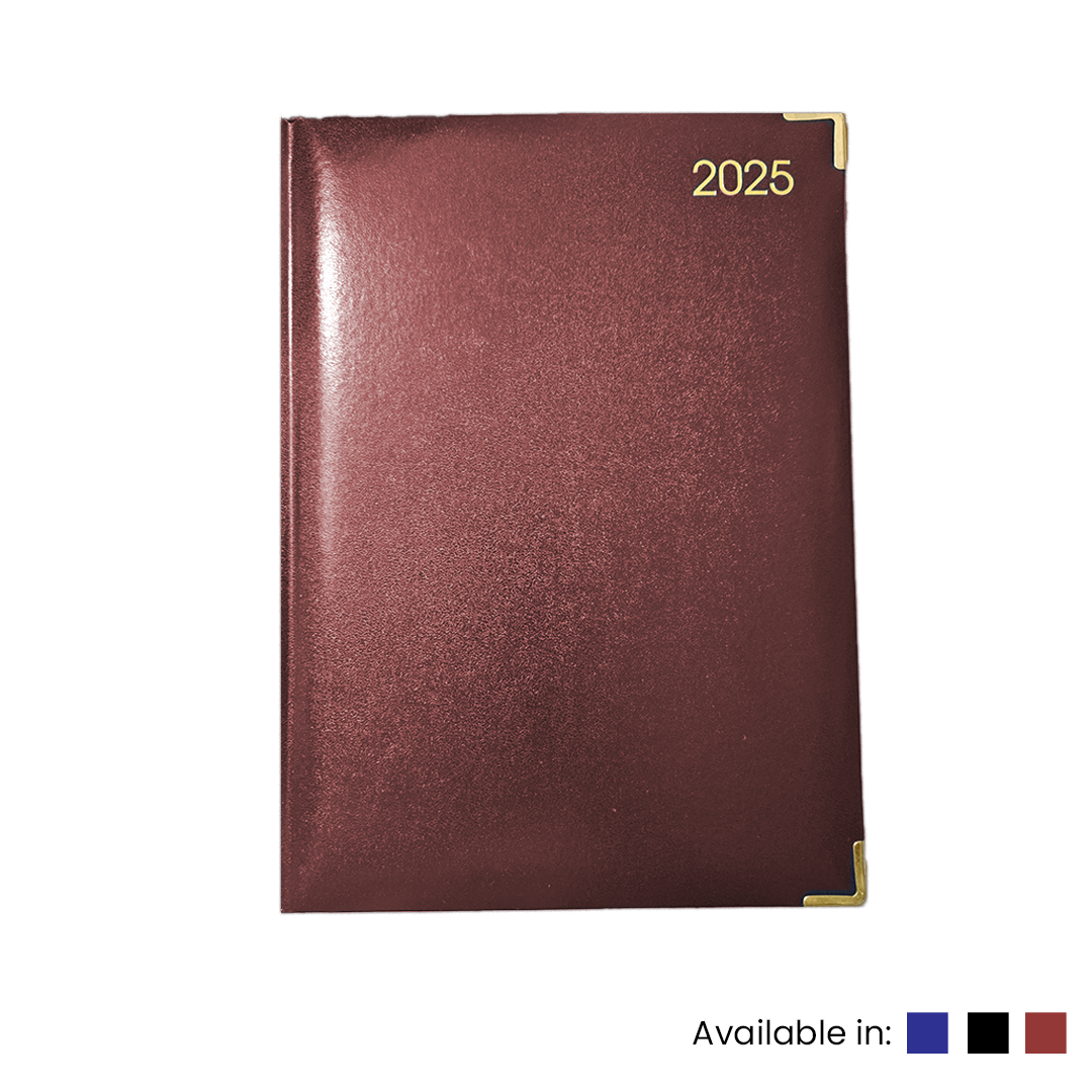 DIARY 2025 A5 ONE DAY PAGE - MAROON
